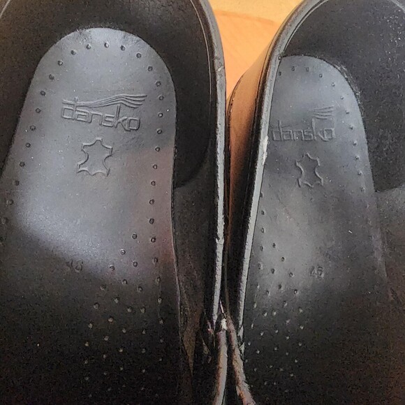 Dansko Professional Shoes Mens Size 12.5 Black Leather Slip On Comfort Clogs main image 10